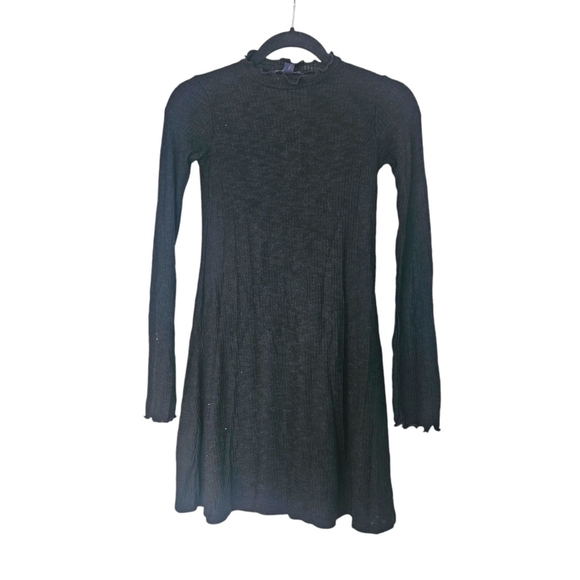 American Eagle Outfitters Dresses & Skirts - AMERICAN EAGLE Black Ribbed Mini Long Sleeve Dress XXS NWT AE